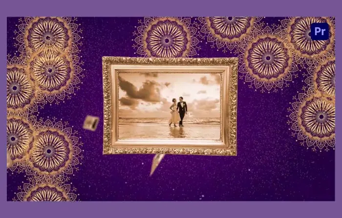 Unique Pre Wedding 3D Golden Frame Slideshow